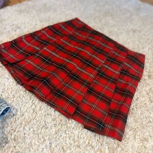 Red Plaid Skirt
